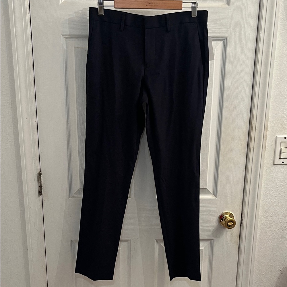 Perry Ellis Men's Classic Navy Slim Fit Trousers 30 x 30